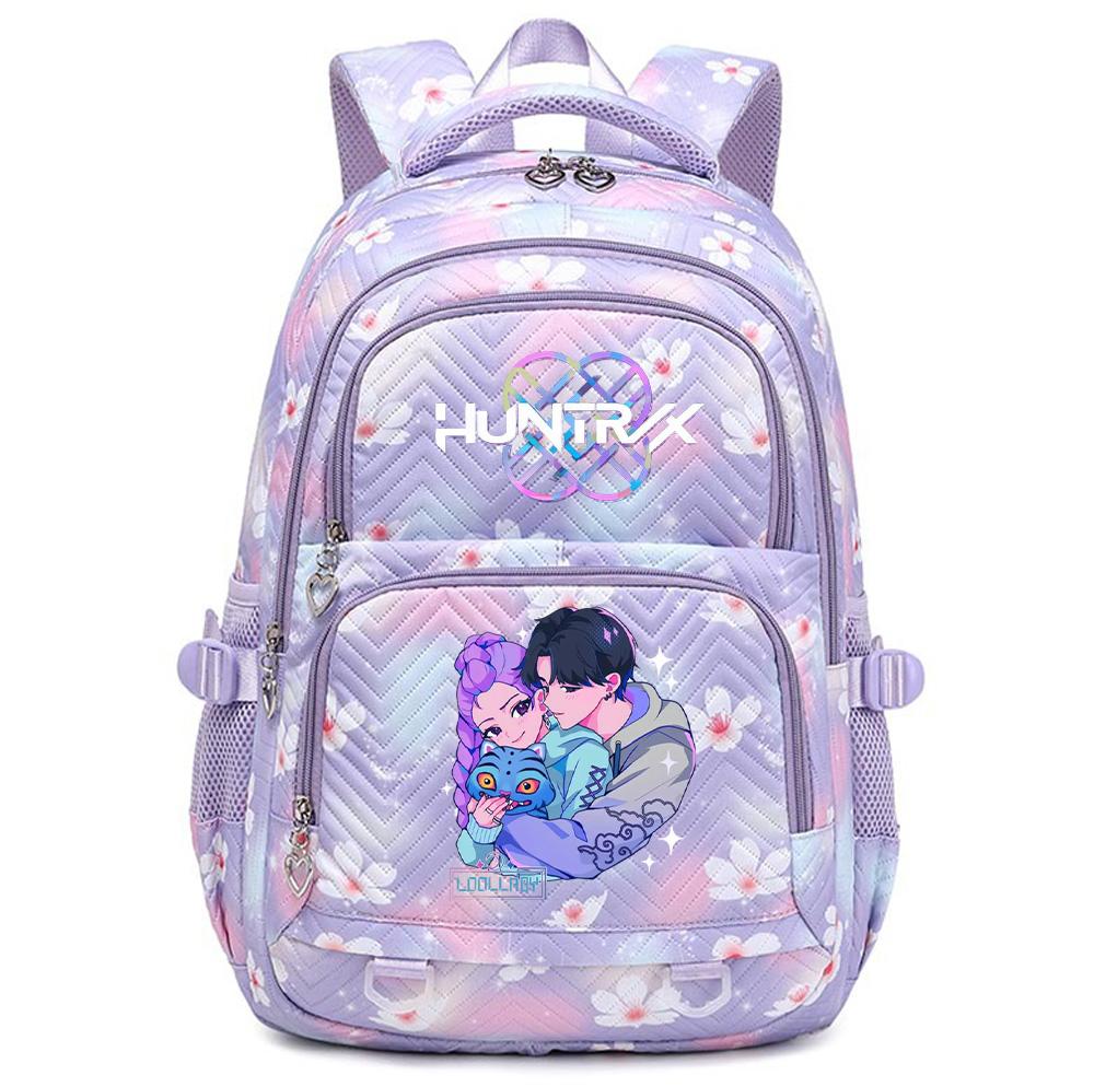 Cartoon K-Pop Printed Backpack Student Teenager Bookbag for Boy Girl Schoolbag Kid Gift Women Large Capacity Waterproof Travel Bag Mochila