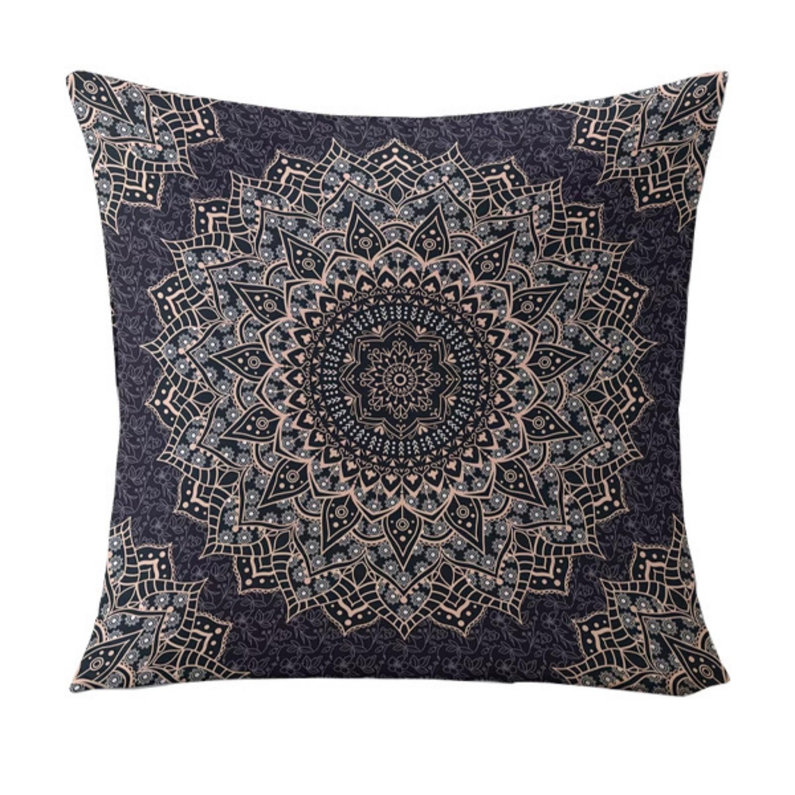 Bohemian Throw Pillow Set - Printed Cushion For Living Room Sofa - Soft Decorative Backrest one size 615₽
