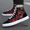 Autumn Student Canvas Male Casual Zapatos De Hombre Mens Shoes Casual Tenis Masculino Adulto Erkek Ayakkabi High Top Sneakers