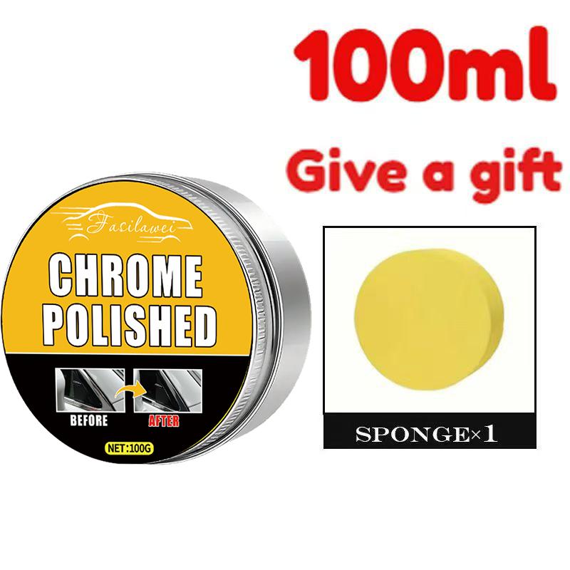 Car Chrome Repair Paste - Metal Trim Oxidation Remover & Polisher, Suitable for Door Handles, Window Edges, Universal Fit, Resto