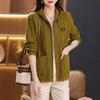 Loose Plus Size Spring and Autumn Hooded Knitted Cardigan Women's Zipper Hooded Sweater Jacket Top