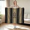 New Orleans Saints Logo Print Flannel Blanket High Quality Warm Comfortable Cover for All Seasons Perfect for Gifts Home Decor