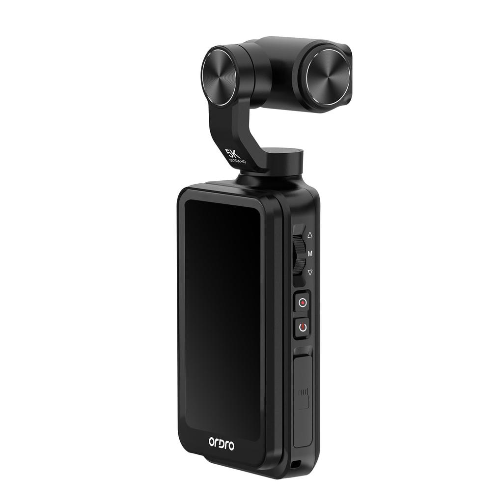Ordro M5 Latest 5K Gimbal Handheld Video Camera with Rotating Image IR Night Face Wide Recording Camera, Camera/Vlog 3.5-inch Touchscreen, 3-Axis