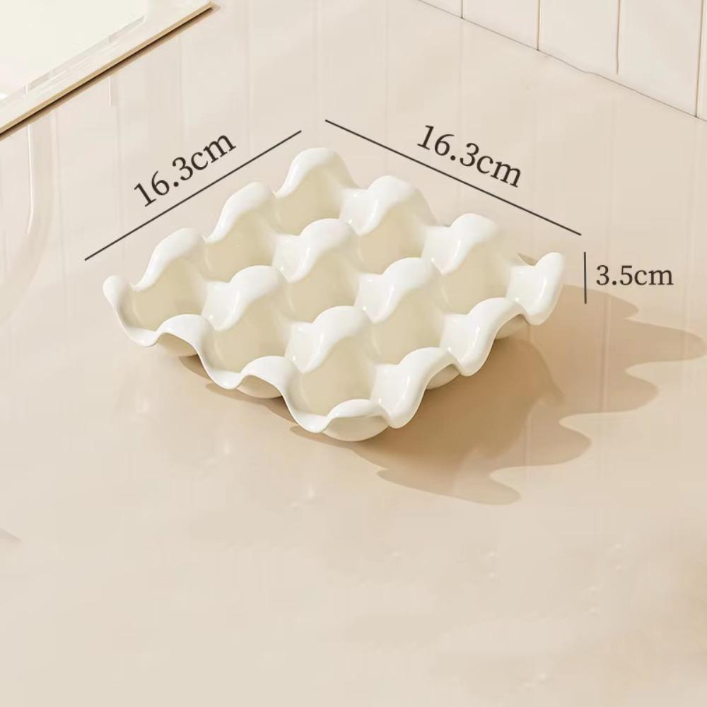 Divided Compartments Egg Organizer PET Eggs Fresh Storage Box  Kitchen Countertop