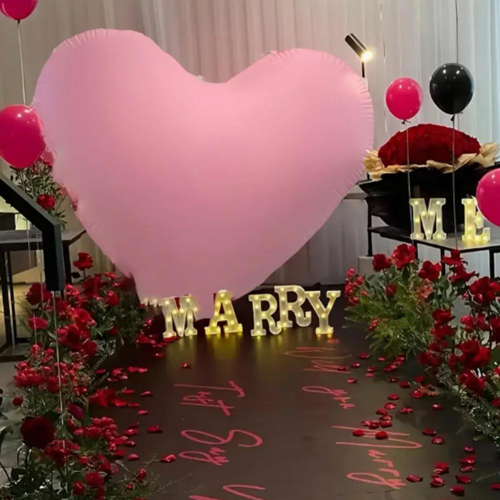 63 Inch Huge Balloons Heart-shaped Aluminum Foil Balloon Wedding Birthday Anniversary Engagement Valentine's Day Decor Balloon