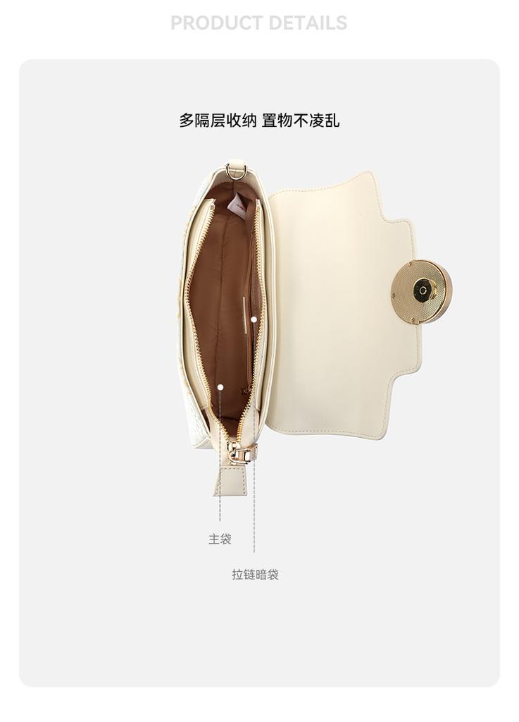 Cowhide Shoulder Bag with Niche Design, Crossbody Bag, Commuter Women's Bag, Office Worker Handbag, Chinese Style Armpit Bag