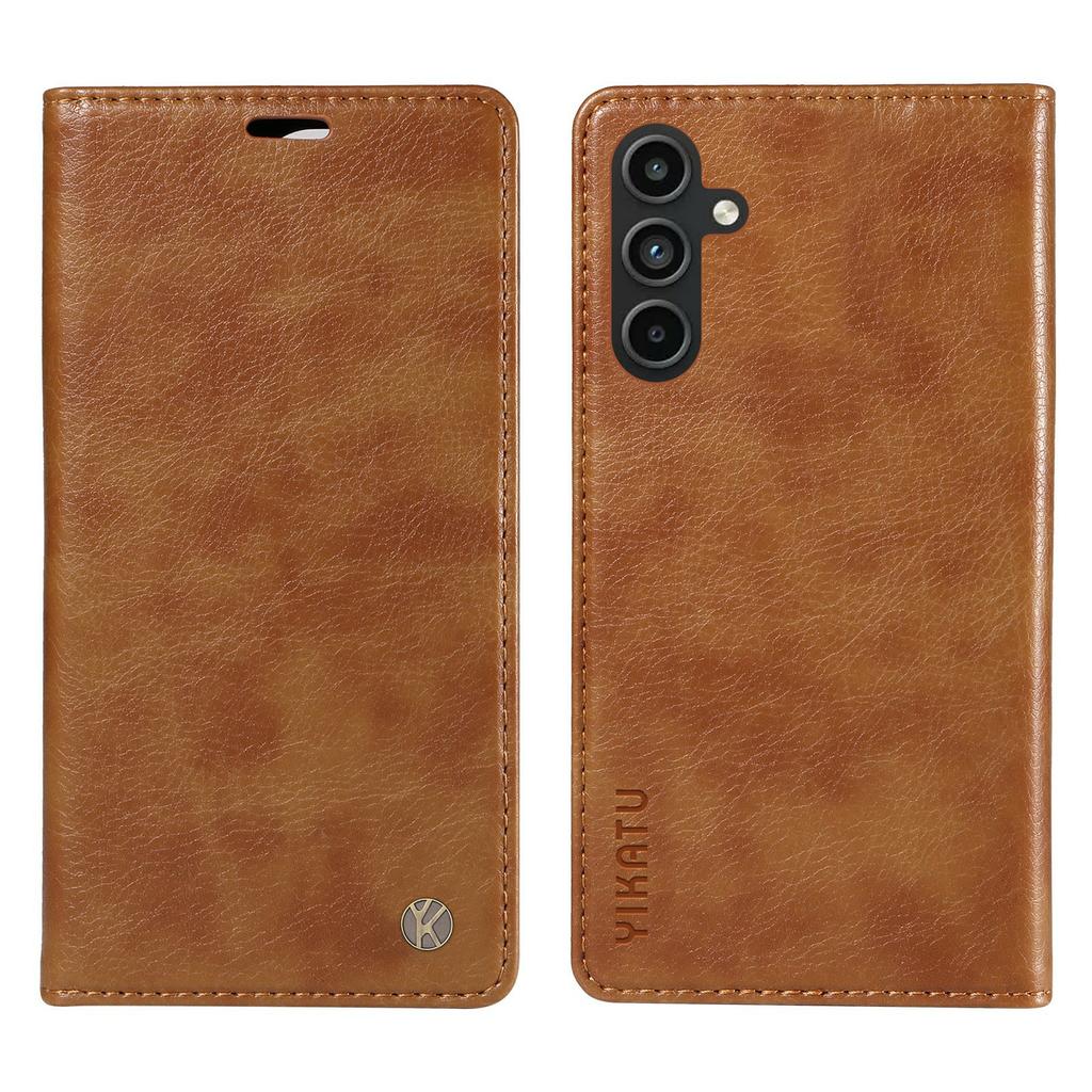 YIKATU YK-006 For Samsung Galaxy A15 4G/5G Case Anti-scratch Wallet Leather Phone Cover