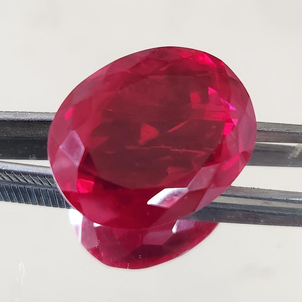 69.20 Ct Heated CERTIFIED Red Ruby Stunning Shape Oval Loose Gemstone
