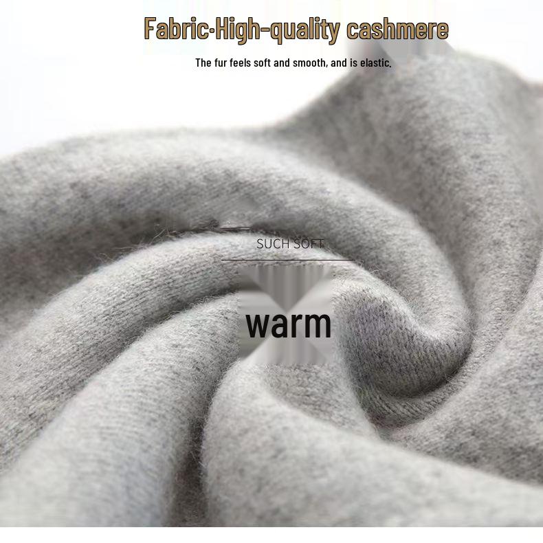 Ordos City Cashmere Pants: Unisex High-Waisted Slim Fit Thin Wool Base Layer for Winter