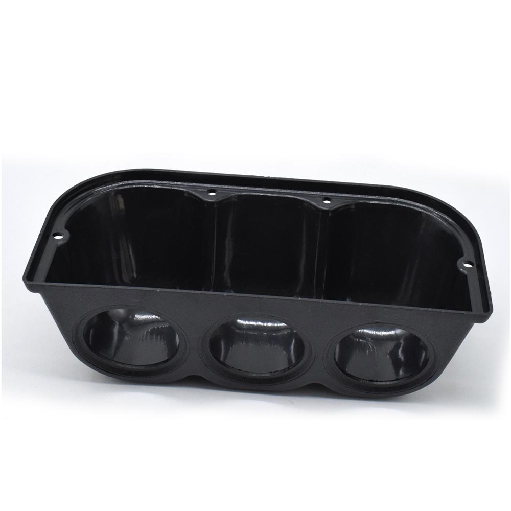 Supporto per Pod Triplo Universale 52mm 2" a 3 Fori per Cruscotto Auto, Portastrumenti, Tazza Strumenti, Plastica ABS Nera, Accessori Auto