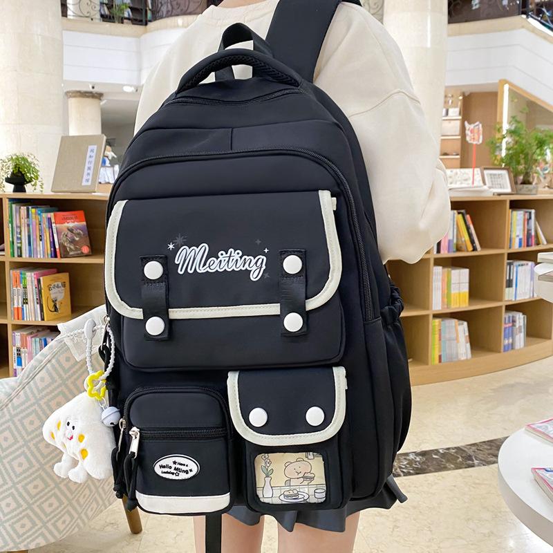 Schoolbag Female College Student Class Bag Japanese Ins Cute Backpack Large Capacity Versatile Junior High School High School Bag