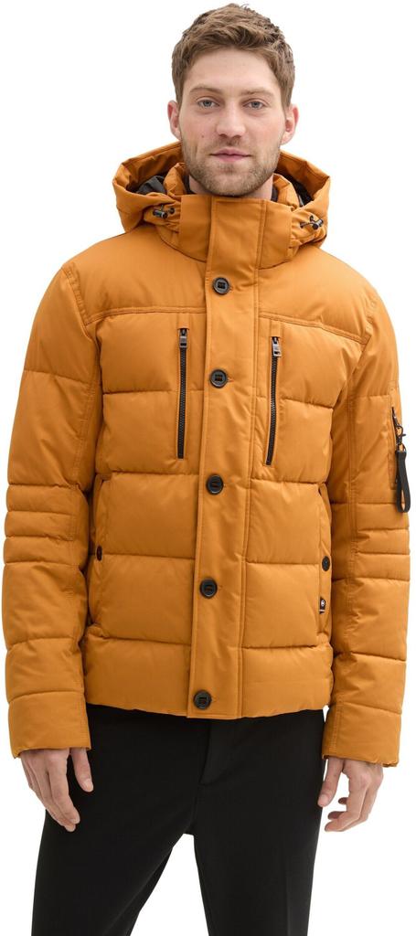 Demi-season Jacket Tom Tailor Puffer Jacket with Detachable Hood (1041323) Peanut Butter Brown
