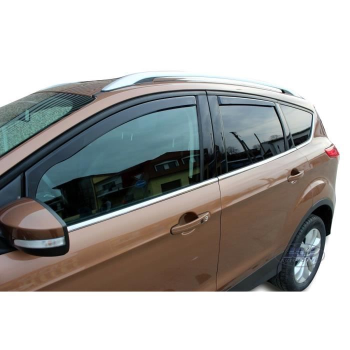 Air Deflectors - J&J AUTOMOTIVE - Heko - Smoked - For Ford Kuga 2 - 2013-2019
