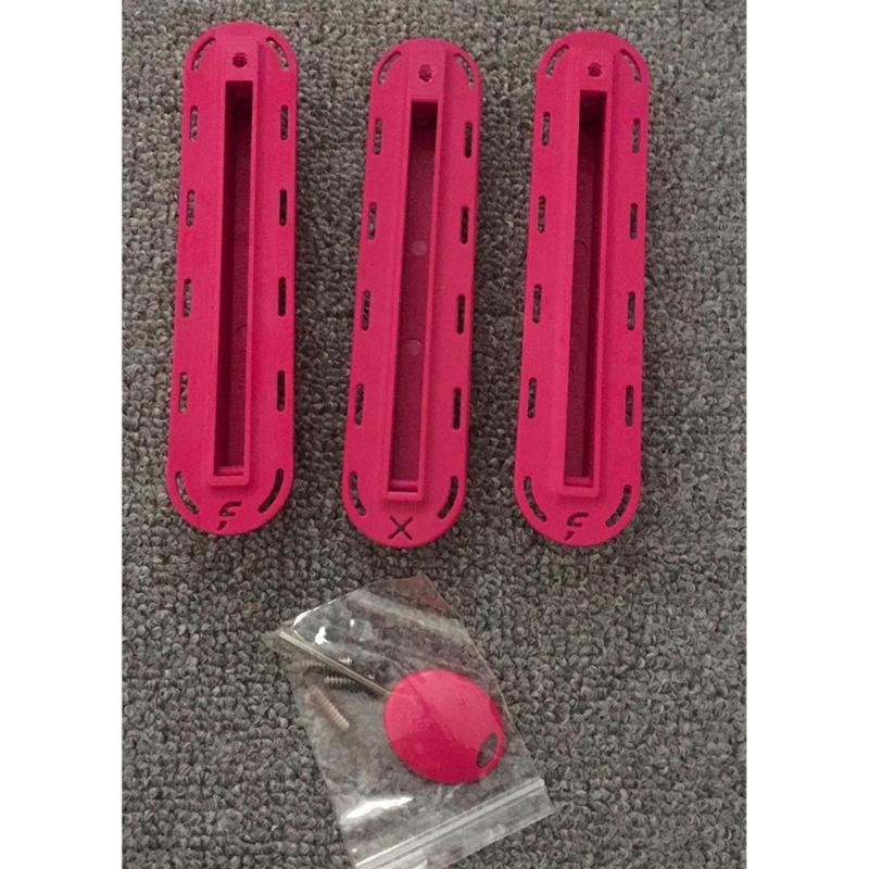 3Pcs/Set Single Fin Box Surfboard Fin Box Replacement Set with Screws Key, Surfing Screw Surfboard Surfs Fin Plugs Set