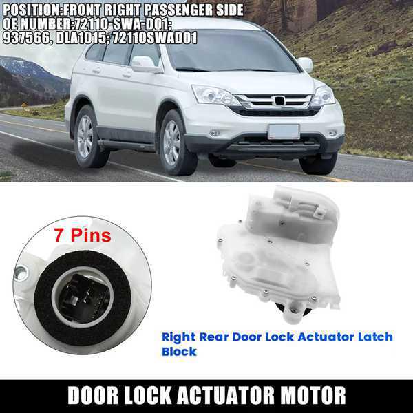72610-SWA-A01 2610SWAA01: Fits 07-11 Honda CRV Rear Right Door Lock Actuator