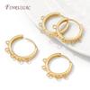 14K Gold Plated Brass Leverback Hoop Earrings with Loops,Multi/Single Open Loop Earring Connectors,DIY Jewelry Making Findings