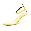 20 summer new women's transparent sandals crystal hundred, with thick heel casual sandals women's high heel women's shoes