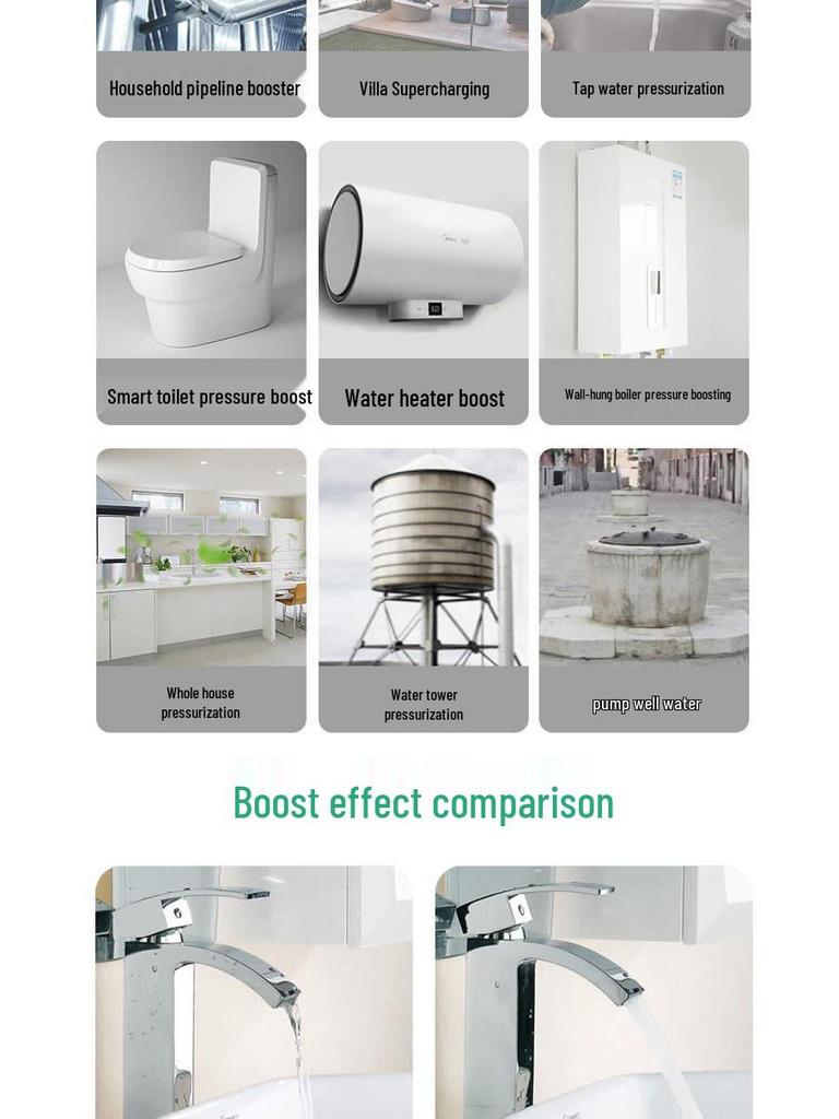 Home Automatic Silent Booster Pump for Tap and Shower Water Supply
