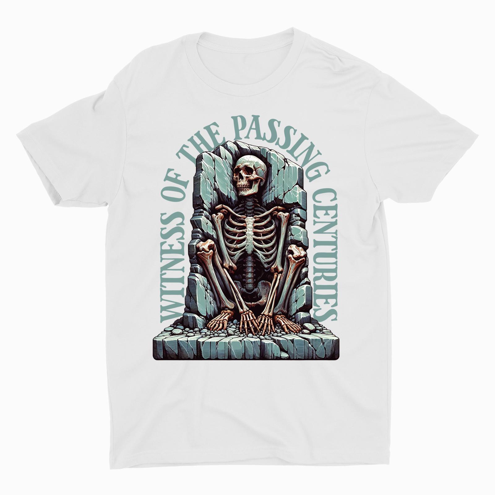 Trend Human Skeleton Skull Grave Tombstone Gravestone T-Shirt Halloween Gift Tee S разноцветный