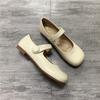 Fashion Flat Shoes for Women 2025 Spring and Autumn New Mary Jane Square Toe Women's Red Plus Size Women's Shoes 41-43 Zapatillas Mujer