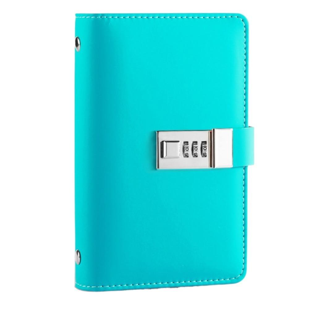 A6 Cash Budget Ledger Anti-splash Water Leather Password Savings Book  School Supplies