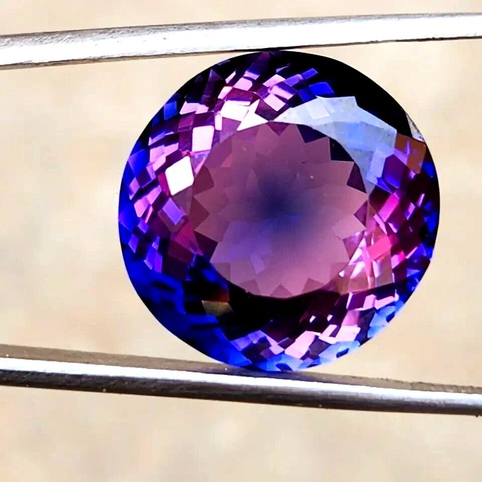 Natural Purple Pink Montana Sapphire Round Cut 8-10 Ct Fabulous Gemstone