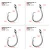 5Pcs Stainless Steel Circle Hooks Big Game Fishing Hooks Saltwater Tuna Fishing Hooks for Catfish Bass Tuna Rustproof