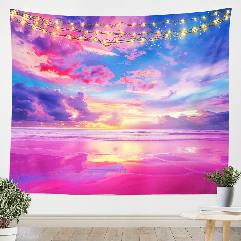 Cartoon Space Maze Tapestry, Educational Astronaut & Alien Print, Wall Hanging for Kids Bedroom Classroom Space Theme Decor