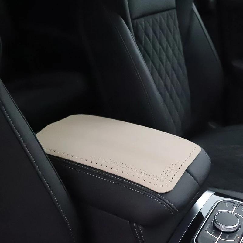 Wildleder Auto Armlehnenmatte Universal Innenraum Auto Armlehnenbox Matten Staubdicht Wasserdicht Kissenbezug Armlehnenschutz