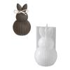Easter Hare Eggs Silicone Molds Striped Candle Silicone Molds for Resin Casting Candle Soap Chocolate Home Decoration