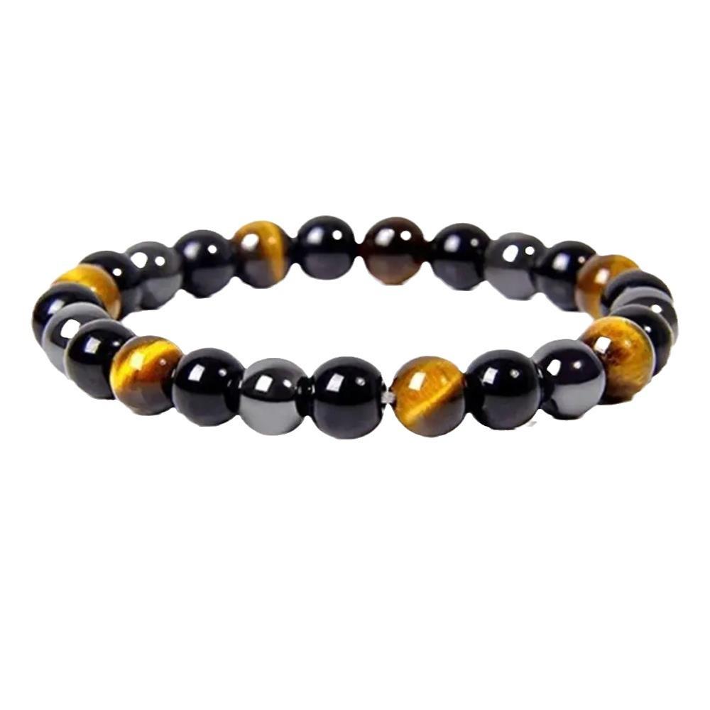 Jewelry bracelet, iron gallstone, obsidian, European and American bracelet, bracelet, men's bracelet.