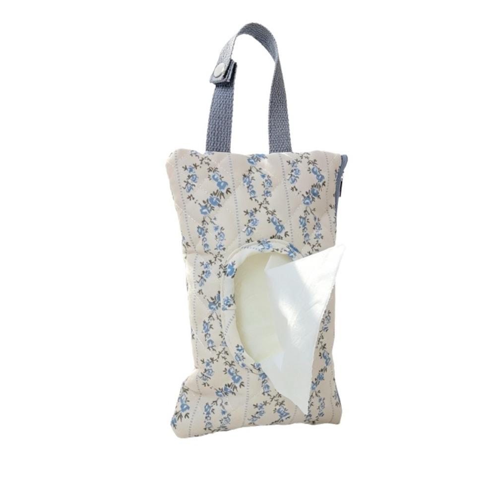 Quilted Baby Wipes Dispenser Floral Design Wet Tissue Storage Bag Mom Travel