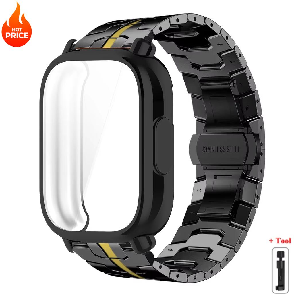 Carcasă+Curea Pentru Redmi Watch 5 Active Husa Moale din TPU Pentru Xiaomi Redmi Watch 5 Lite Brățară Metalică de Lux Brățară din Oțel Inoxidabil