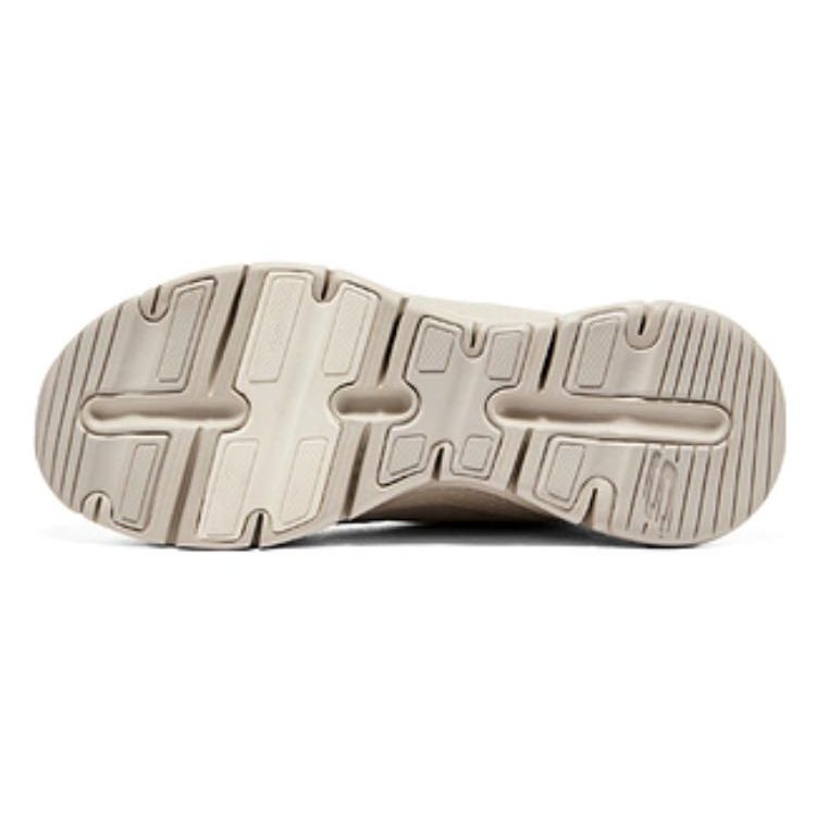 Skechers Arch Fit Stoff Synthetikleder Weich Bequem Mittelhoch Lifestyle Freizeit Schuhe Damen Sneaker Weiß 149775-NAT