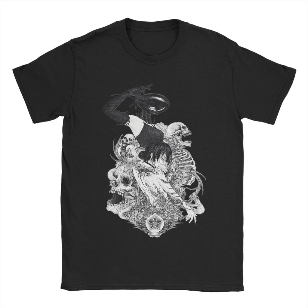 Chainsaw Man Reze Bombs Devil Tshirt Men Cotton Tops Funny Anime Round Neck Short Sleeve