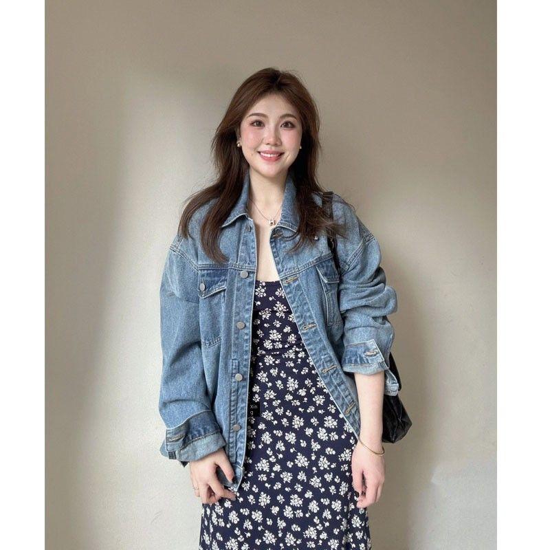 

Lazy Spring and Autumn Chic Small Denim Outwear Blue [gift dust bag + hanger]] S