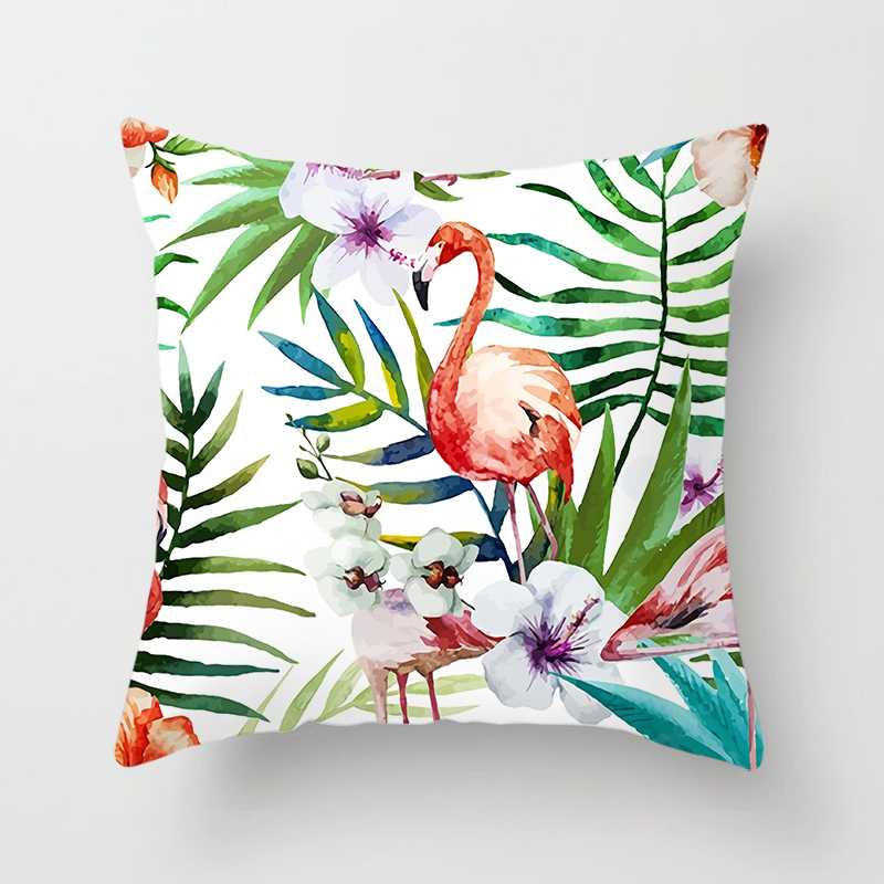 Summer Decor Pillow Cushion Cover Palm Leaf Green Home Decor Pillow Cover Tropical Plant Cactus Monstera
