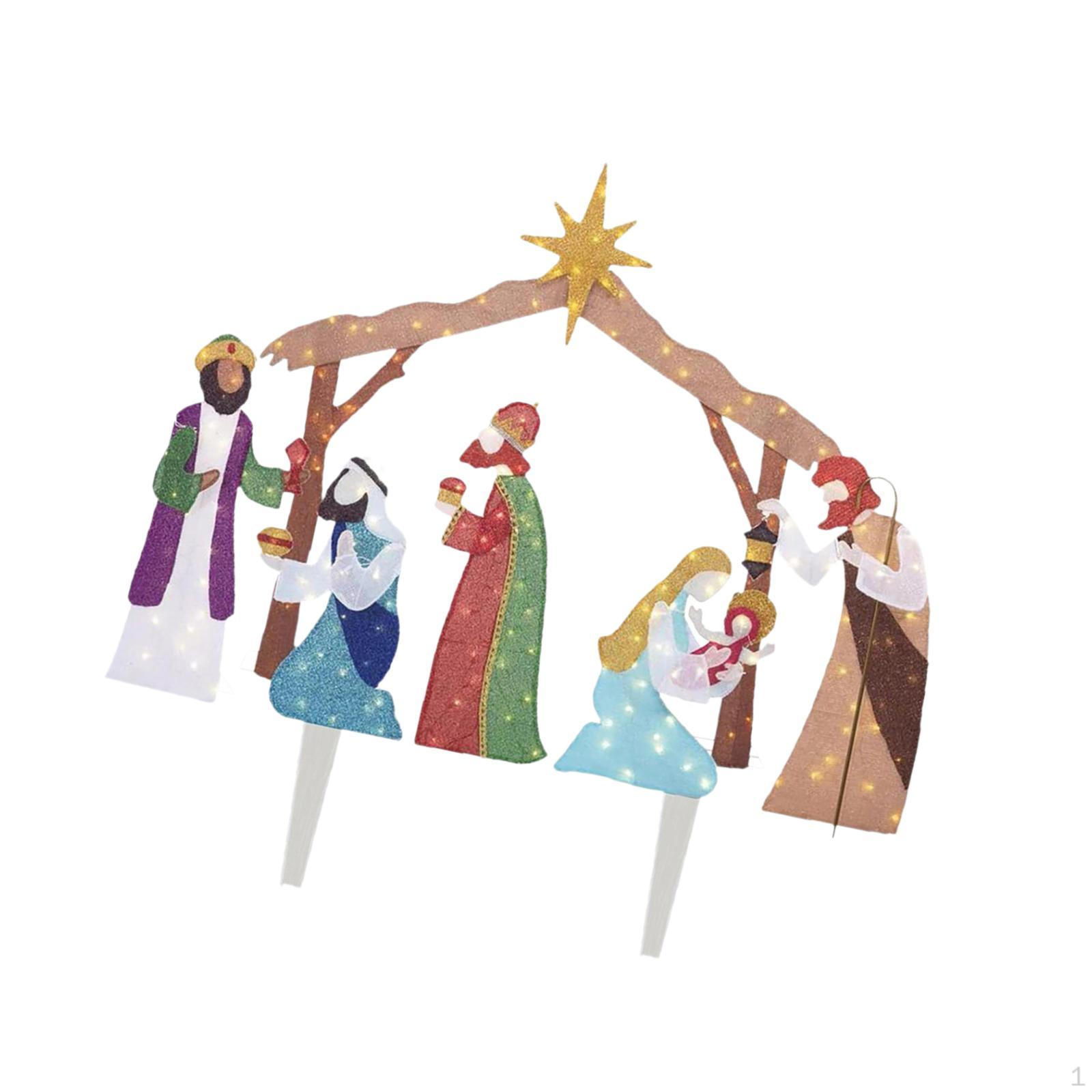 

Рождественское украшение в виде вертепа Святого Семейства с легким легким рождественским декором для Style B