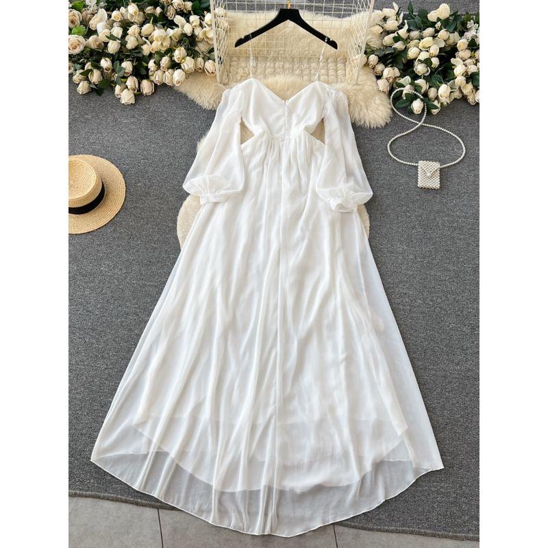 Accessible Luxury French Dress High Waist Slimming Long Tube Top