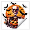 Creative Halloween Gift Ideas Static Window Clings, Watercolor Pumpkin Ghost Skull Decals, No Large Decals for Parties Glue Glass Stickers Living Room