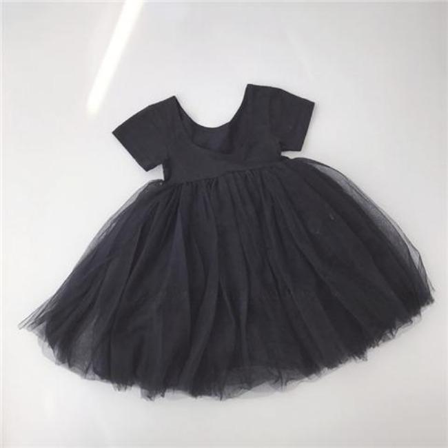 

Детское платье с открытой спиной Летнее балетное платье для девочек Детское газовое платье Платье принцессы 130 чёрный