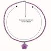 Fashion amethyst bead necklace, female niche, versatile, pentagram pendant, collarbone chain, high-end necklace