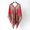 1x Vintage Women Floral Loose Shawl Kimono Cardigan Boho Chiffon