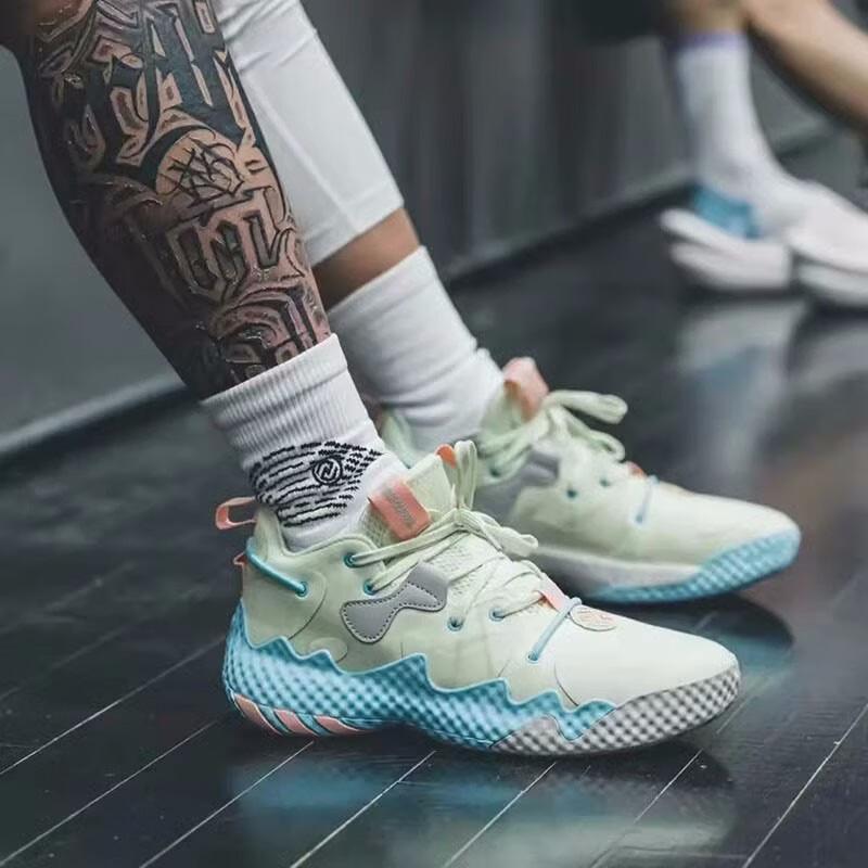 Adidas Harden sv. 6 Pohodlné Odolné Nízké Dětské Basketbalové Boty Dětské basketbalové boty Zelené GV8772