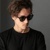 Black X Smoke Sunglasses for Men and UV Protection Round [FashionBerry] Boston-style Women, 99% (UV400), Light-colored Lenses, Glasses, Lightweight,