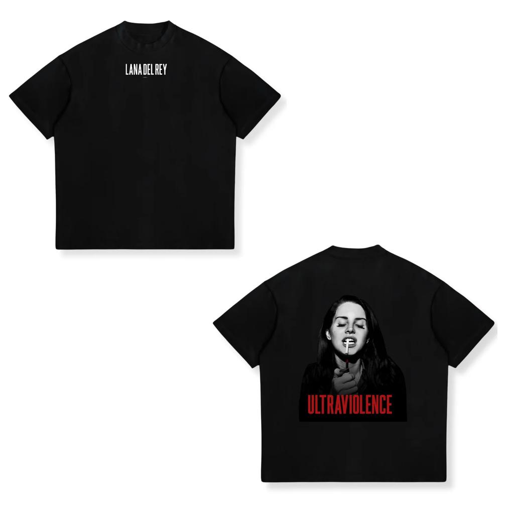 Singer Lana Del Rey Graphic T Shirt Unisex Women Fashion Hip Hop 90s Vintage TShirts Oversized Cotton Casual Tshirt Y2k Streetwear