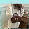 Chic Vintage Style Korean Handbag For Women In Black Khaki Brown And White Colors