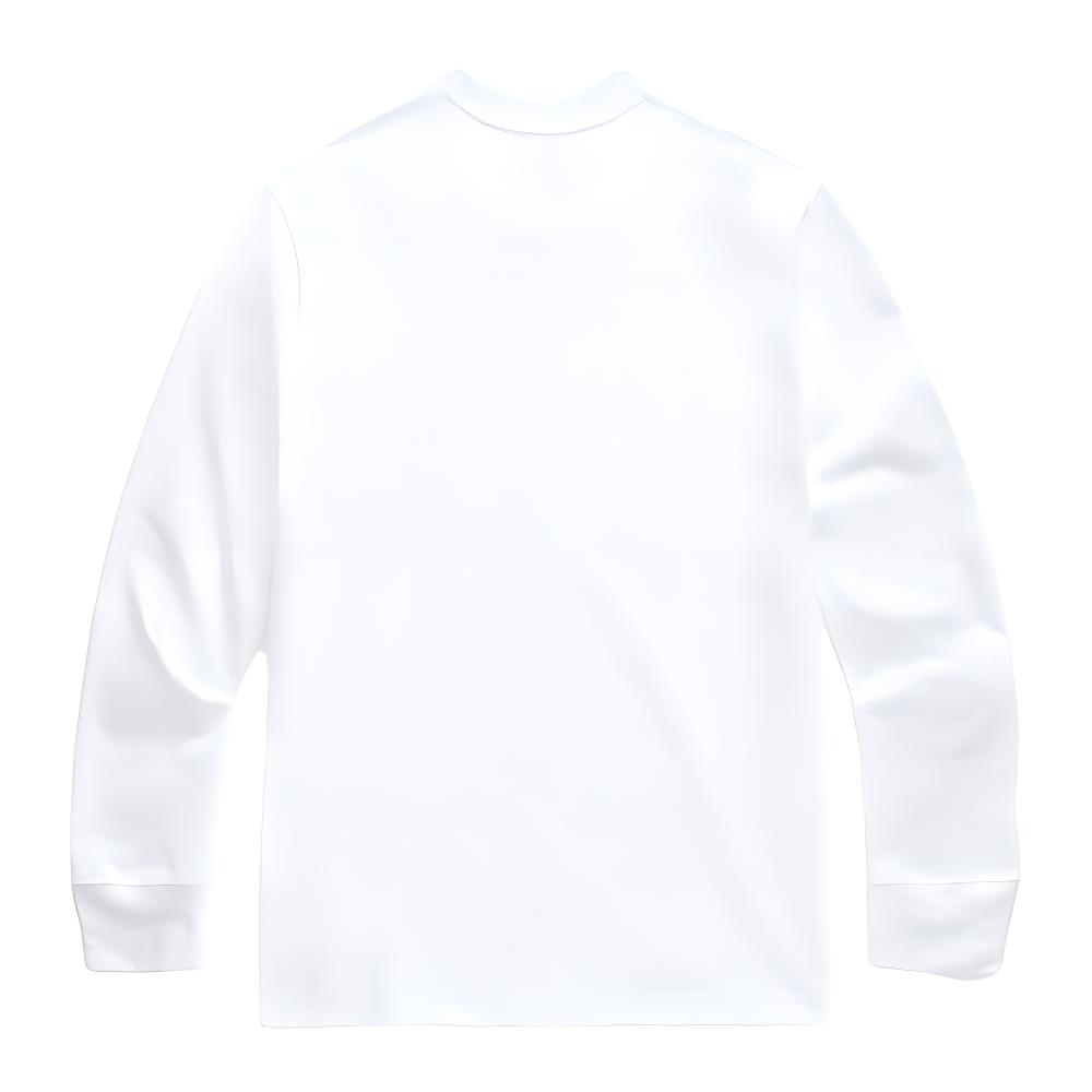 Polo Ralph Lauren T-skjorte Ss23 Ensfarget Rund hals Casual Pullover Langermet Dame Topper Hvit 323618711-001