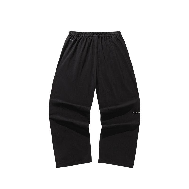 Anta Kyrie Basketball Series Fashion Versatile Trendy Simple Loose Sports Woven Casual Long Pants Unisex Bottoms Black 172631508-1