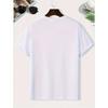 Men's Lightweight Breathable T-Shirt - Soft Crewneck Tee - Minimalist Casual Shirt - Machine Washable, Trendy Graphic Print Tee, Comfortable Fit